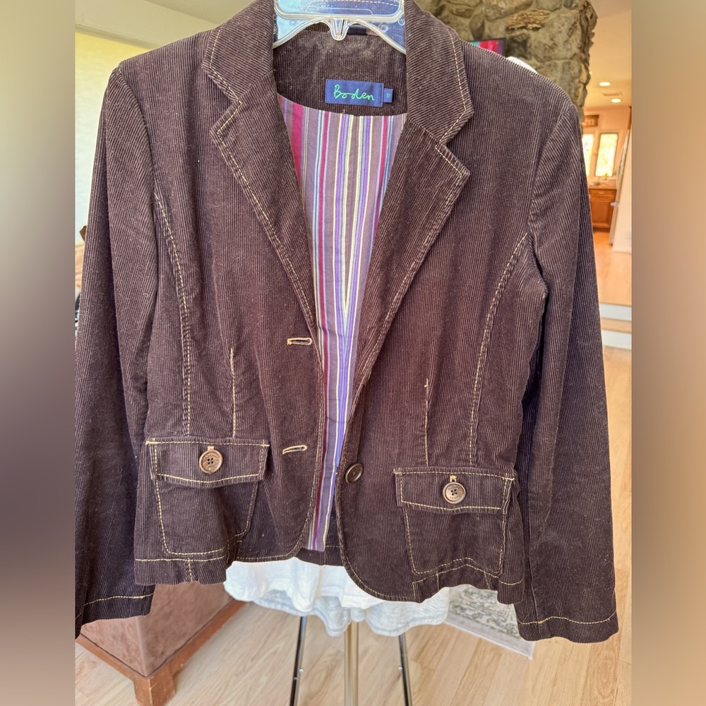 Boden brown corduroy blazer jacket